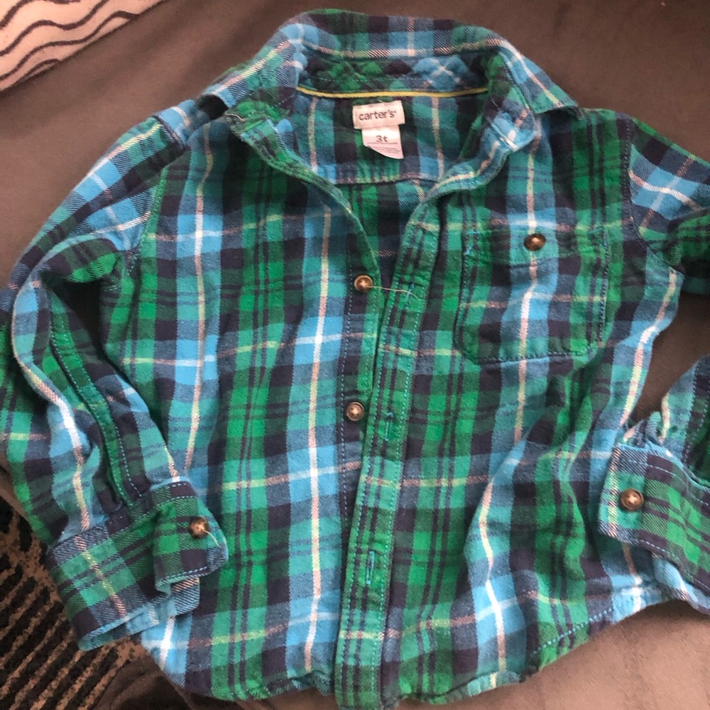Carters 3t flannel shirt